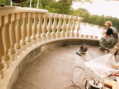 balustraad, trepikäsipuu, kamin, dolomiit, trepiaste