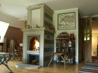 kamin, kamin, kamin, kaunis, antiikne, dolomiidist kamin, teisel korrusel