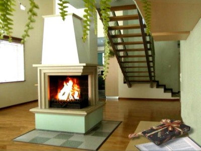 kamin, kaminal ilus dolomiidist vooderdis, avatud kolle, ei ole ahi, on südamik, üleskäiva uksega. korsten, tuletoru, korsten viib suitsu korstnasse, lisatud kaunis element, asub esimesel korrusel