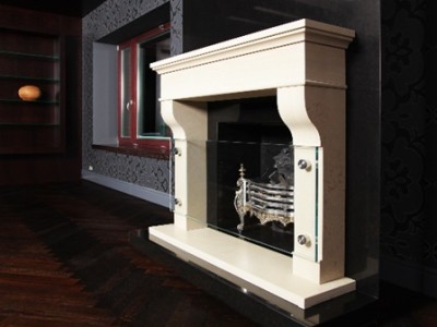 kamin, peasaaalikamin, kaunis, antiikne, dolomiidist kamin, klaasist esiuksega