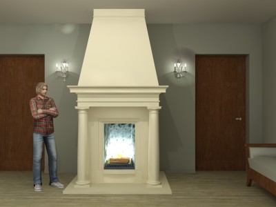 kamina projekt, eskiis, dolomiidist kamin