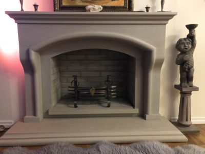 kamin, kamin dolomiidist, avatud kamin