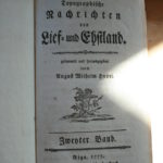 Topographische Nachrichten von Lief- und Ehstland