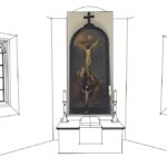 Kärdla Ristija Johannese kiriku altar ja ristimiskivi